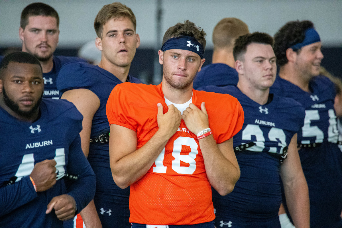 Jackson Barkley at Auburn football practice - Eric Starling/Auburn Daily