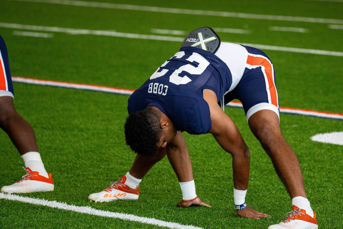 Jeremiah Cobb at Auburn football practice - Eric Starling/Auburn Daily