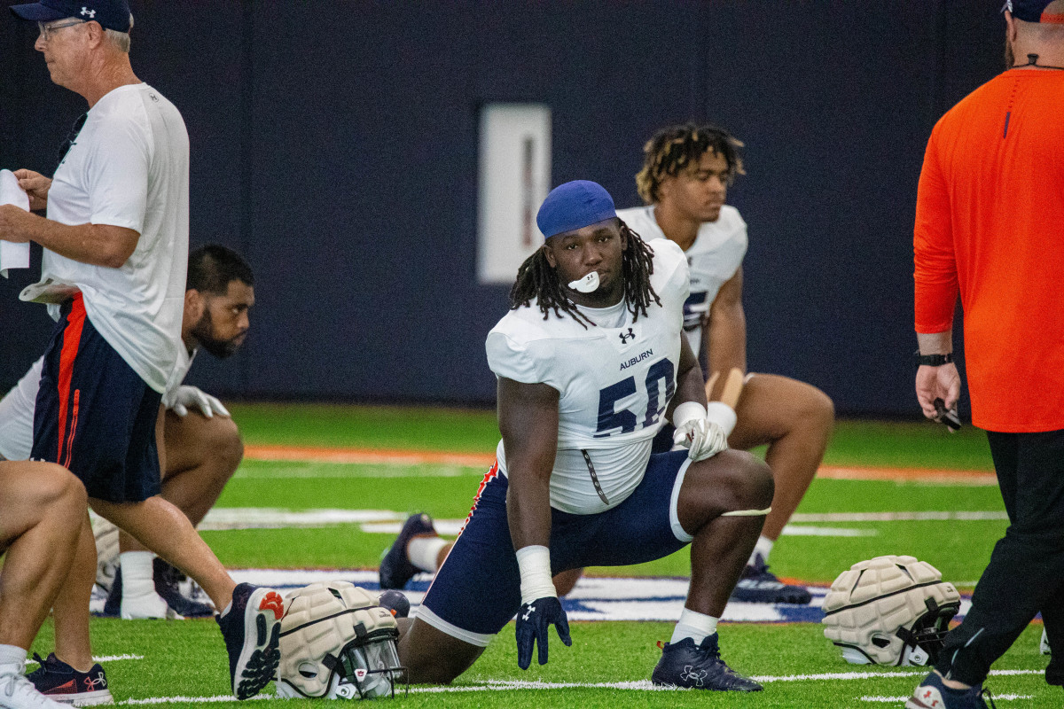 Marcus Harris at Auburn football practice - Eric Starling/Auburn Daily