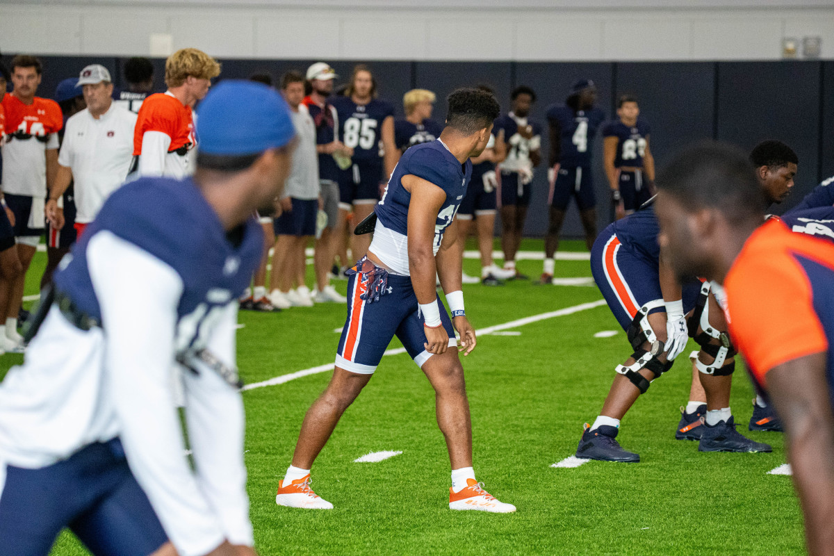 Jeremiah Cobb at Auburn football practice - Eric Starling/Auburn Daily