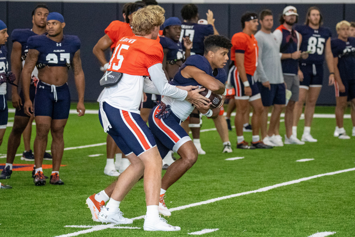 Hank Brown at Auburn football practice - Eric Starling/Auburn Daily