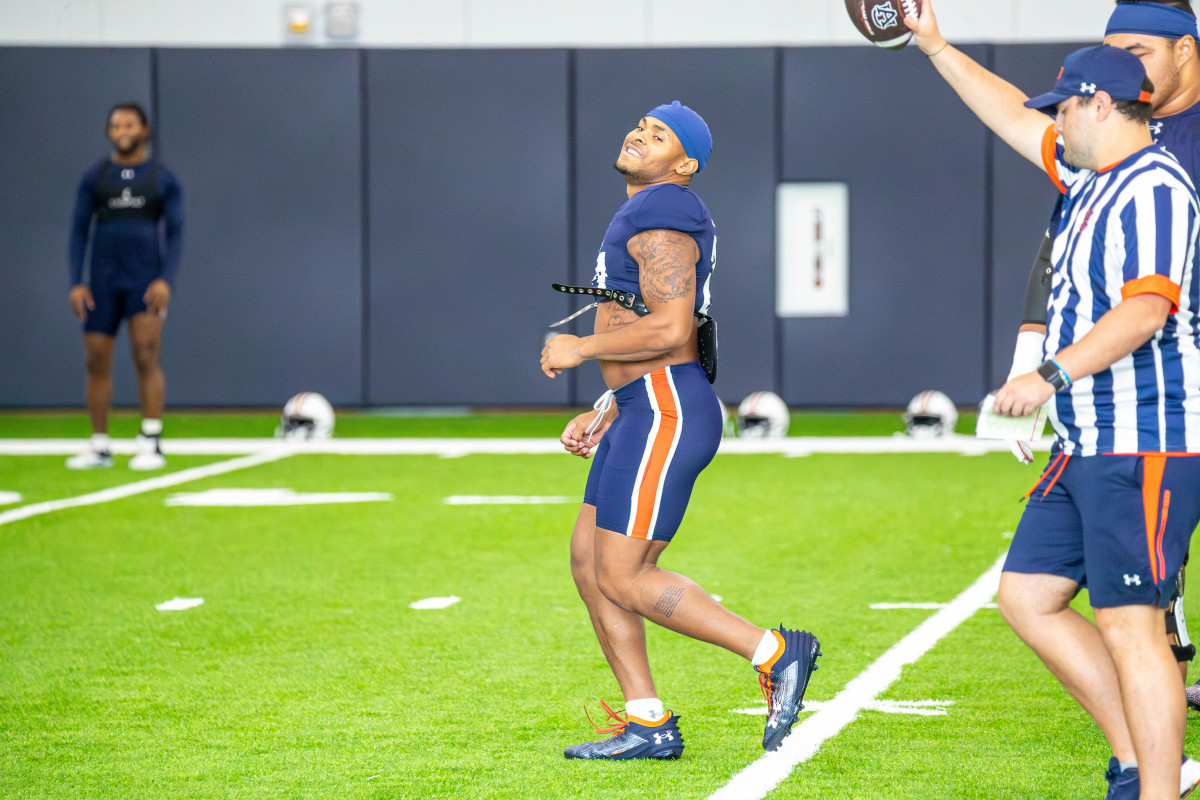 Jarquez Hunter at Auburn football practice - Eric Starling/Auburn Daily