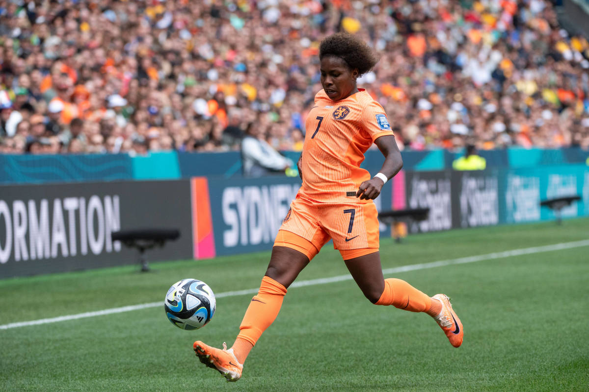 Lineth Beerensteyn pictured playing for the Netherlands during the 2023 FIFA Women's World Cup