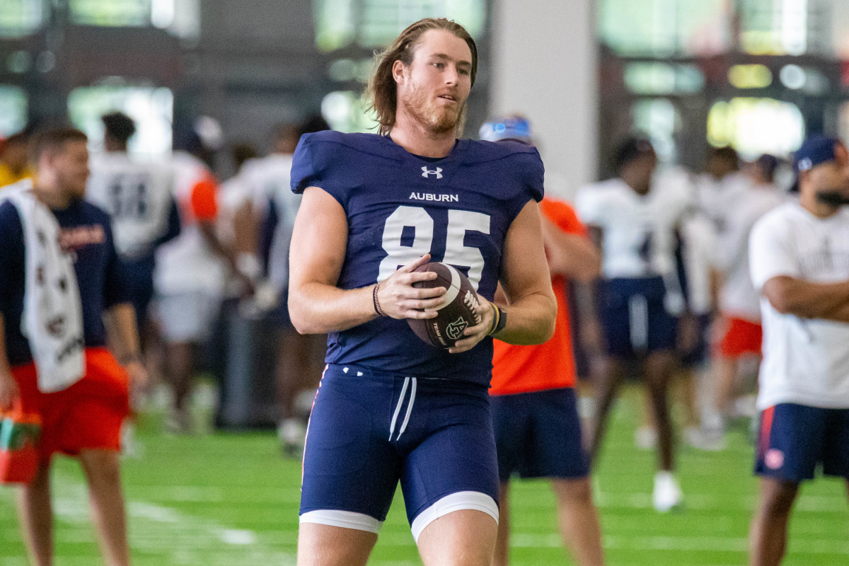 Tyler Fromm at Auburn football practice - Eric Starling/Auburn Daily