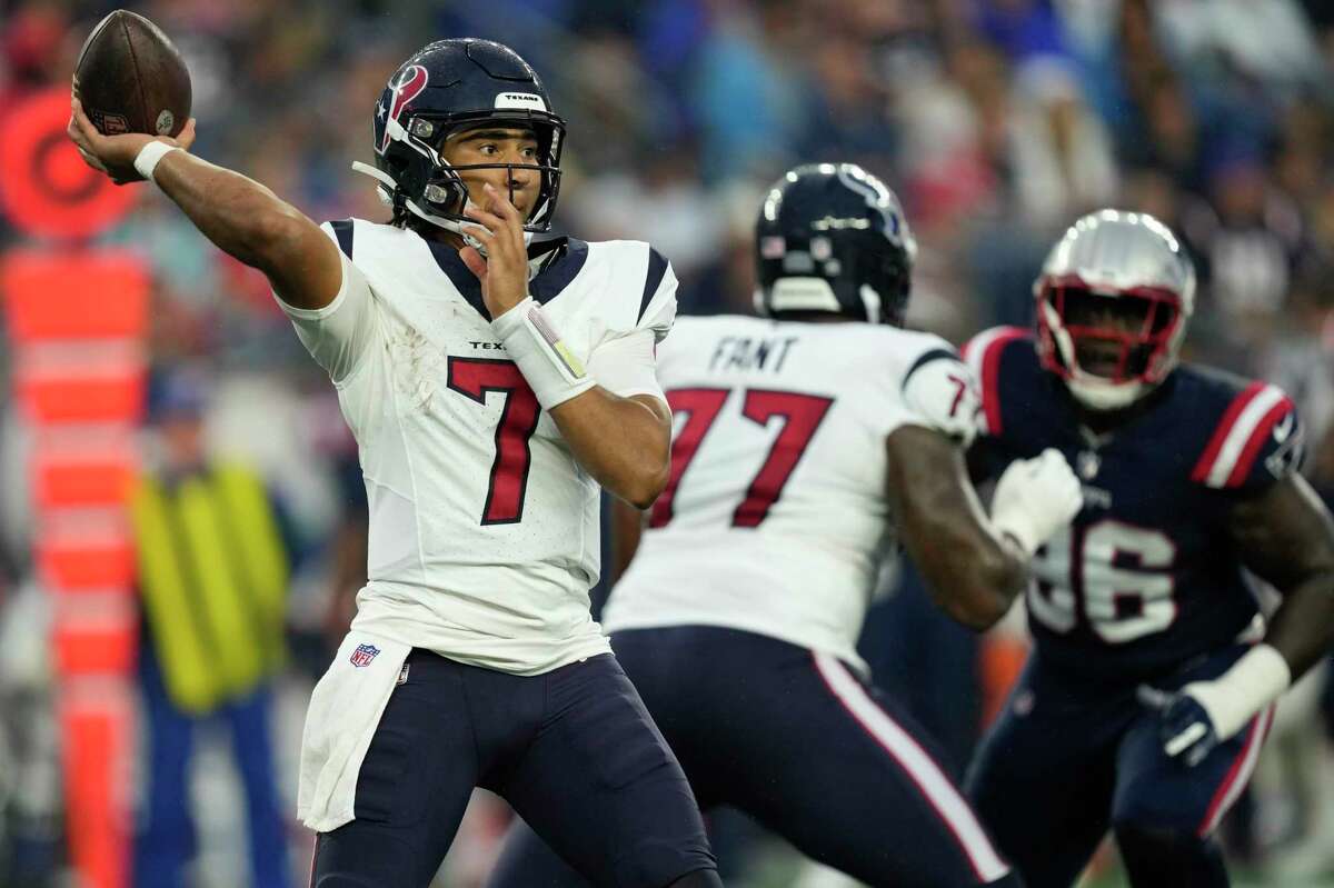 Meirov] Week 1 of the NFL preseason begins tonight with the Texans facing  the Patriots and the Vikings taking on the Seahawks. No. 2 overall pick CJ  Stroud will be starting for