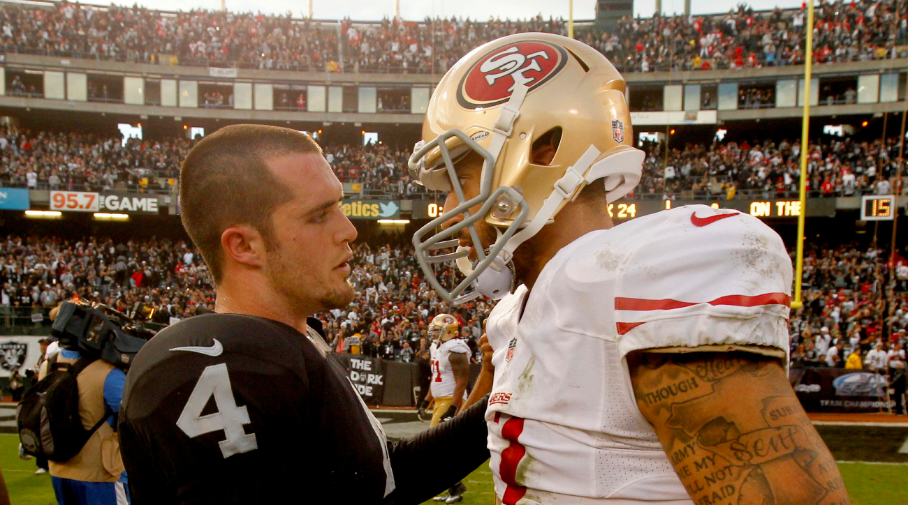 Derek Carr Was Asked If He'd Welcome Colin Kaepernick on Raiders - Sports  Illustrated