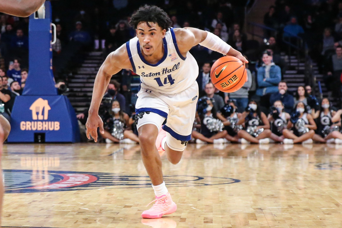 Seton Hall Pirates guard Jared Rhoden (14) at the Big East Tournament at Madison Square Garden.