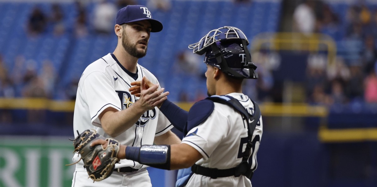 Rays reliever Ryan Thompson has struggled to get comfortable this season, getting hit hard on several occasions. (USA TODAY Sports.)