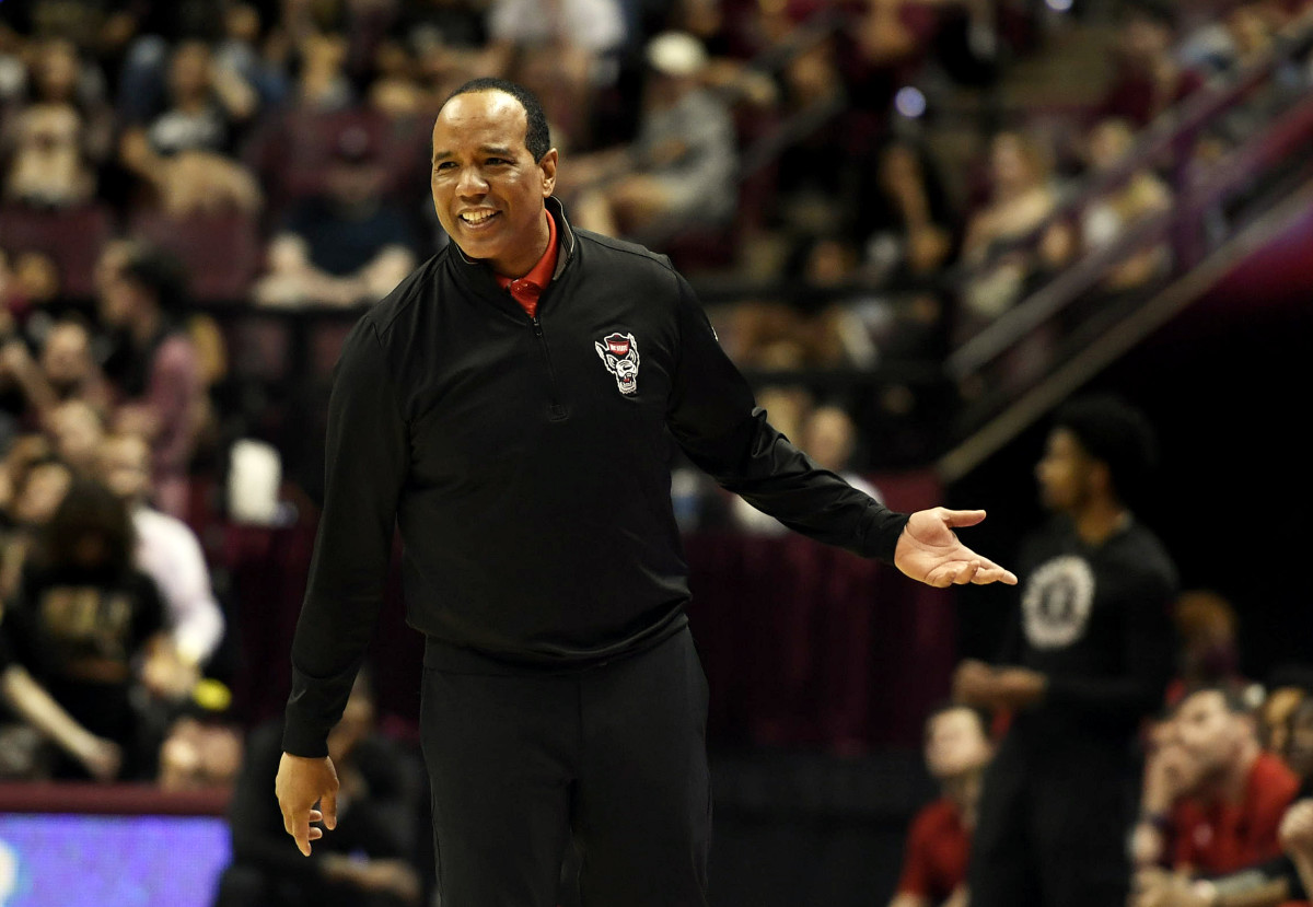 North Carolina State Wolfpack head coach Kevin Keatts during the game against the Florida State Seminoles at Donald L. Tucker Center.