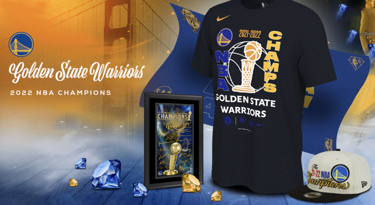 Golden State Warriors 2022 Championship Celebrate with Hats, Shirts