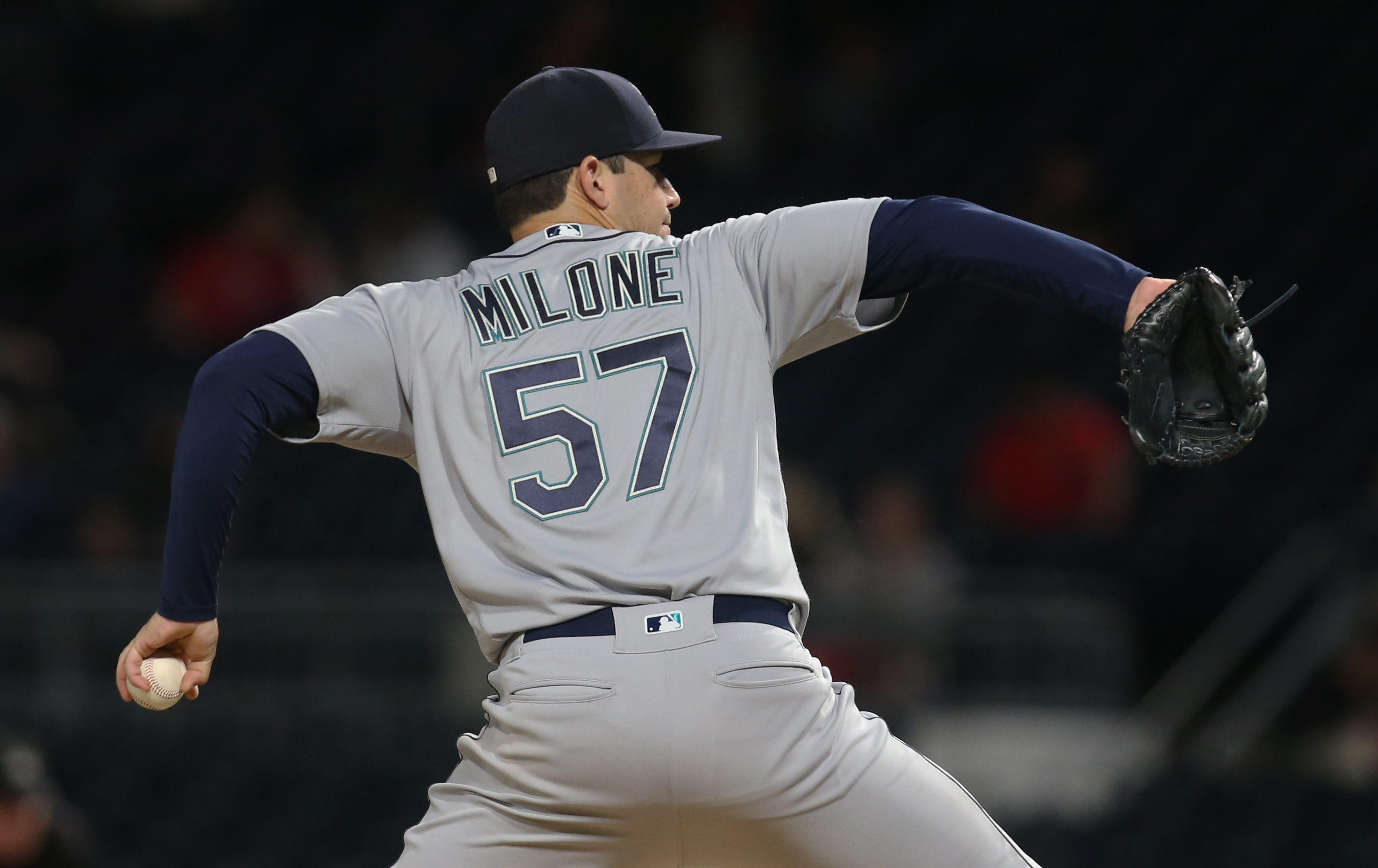 Matthew Festa of the Seattle Mariners pitches against the Boston