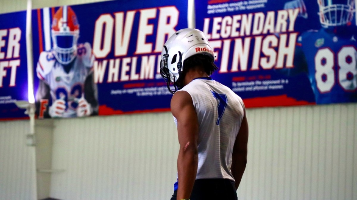 Bartram Trail (Fla.) DB Sharif Denson at Florida's Swamp Shootout 7-on-7 tournament.