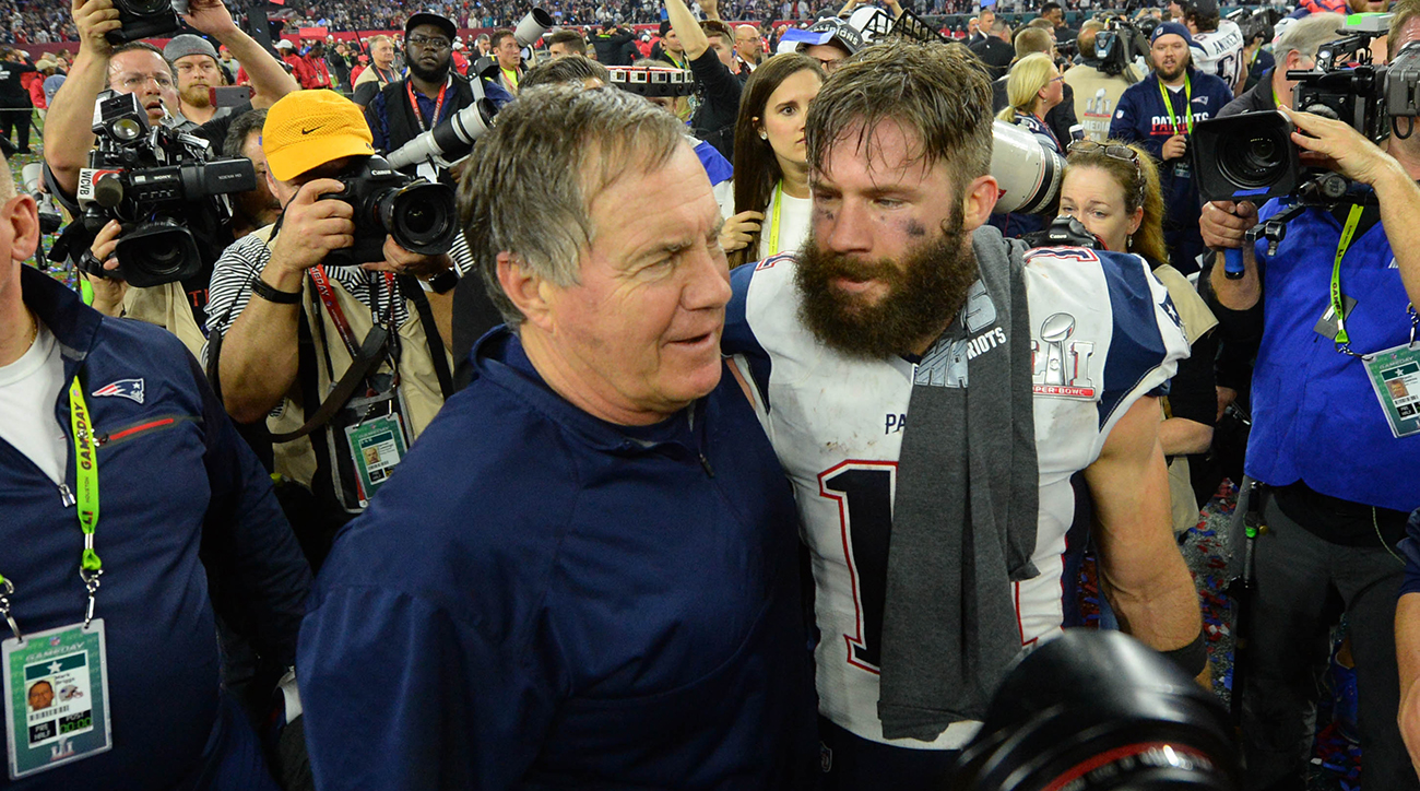 Julian Edelman gives his best 'Bill Belicheck pep talk' to