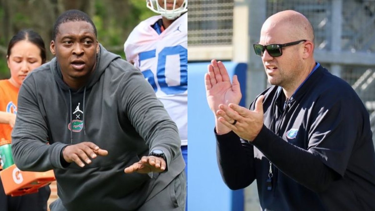 Florida offensive line coaches Darnell Stapleton (left) and Rob Sale (right)