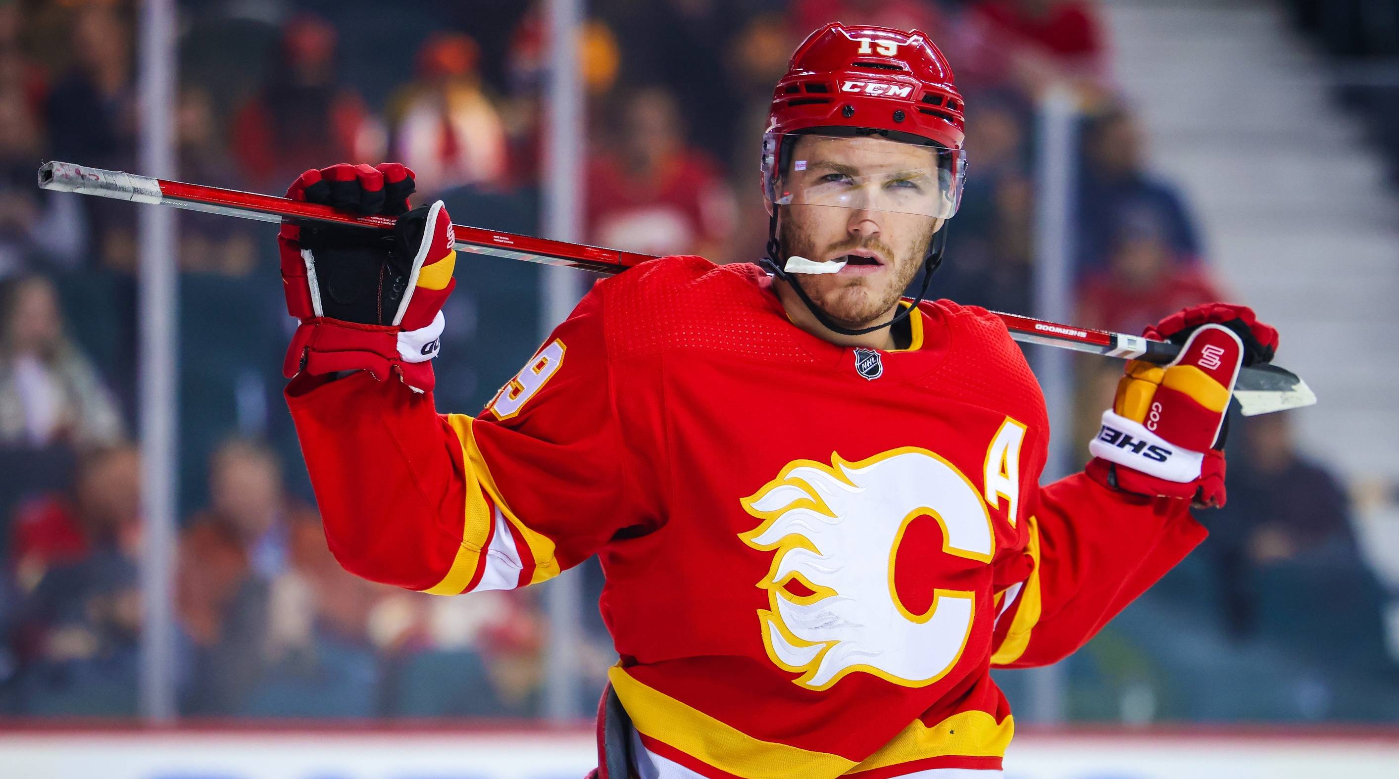 Jonathan Huberdeau gets a new number with Calgary Flames