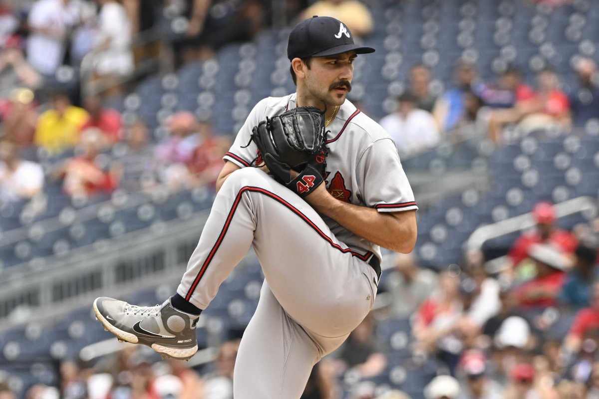 Spencer Strider delivers a pitch in Washington.