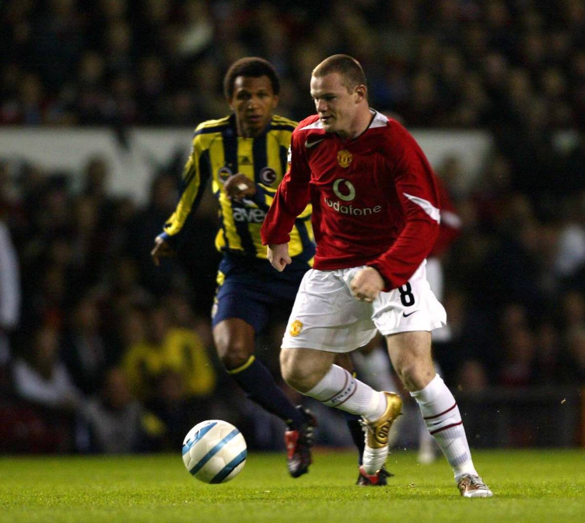 Wayne Rooney pictured on his Manchester United debut in 2004