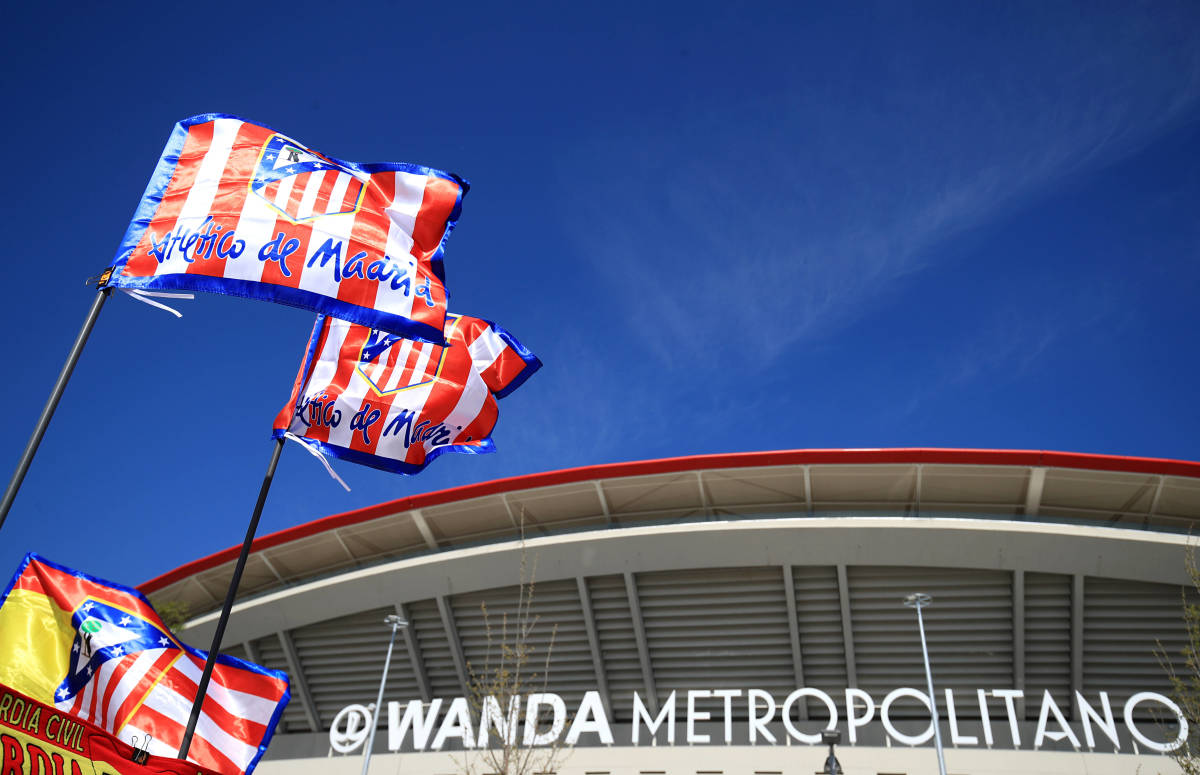 A general view from outside Atletico Madrid's Wanda Metropolitano stadium