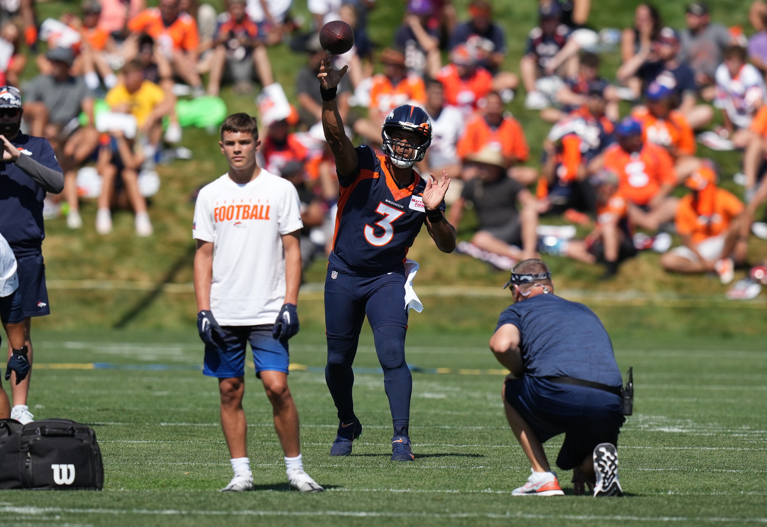 Denver Broncos Training Camp  Day 17: Russell Wilson Hints at What's in  Store - Sports Illustrated Mile High Huddle: Denver Broncos News, Analysis  and More