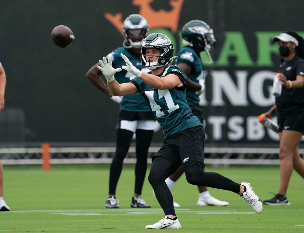 Britain Covey of the Philadelphia Eagles runs with the ball against