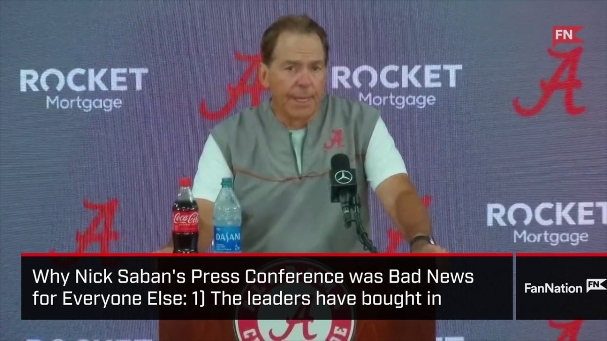 Just A Minute: Why Nick Saban's Press Conference was Bad News For ...