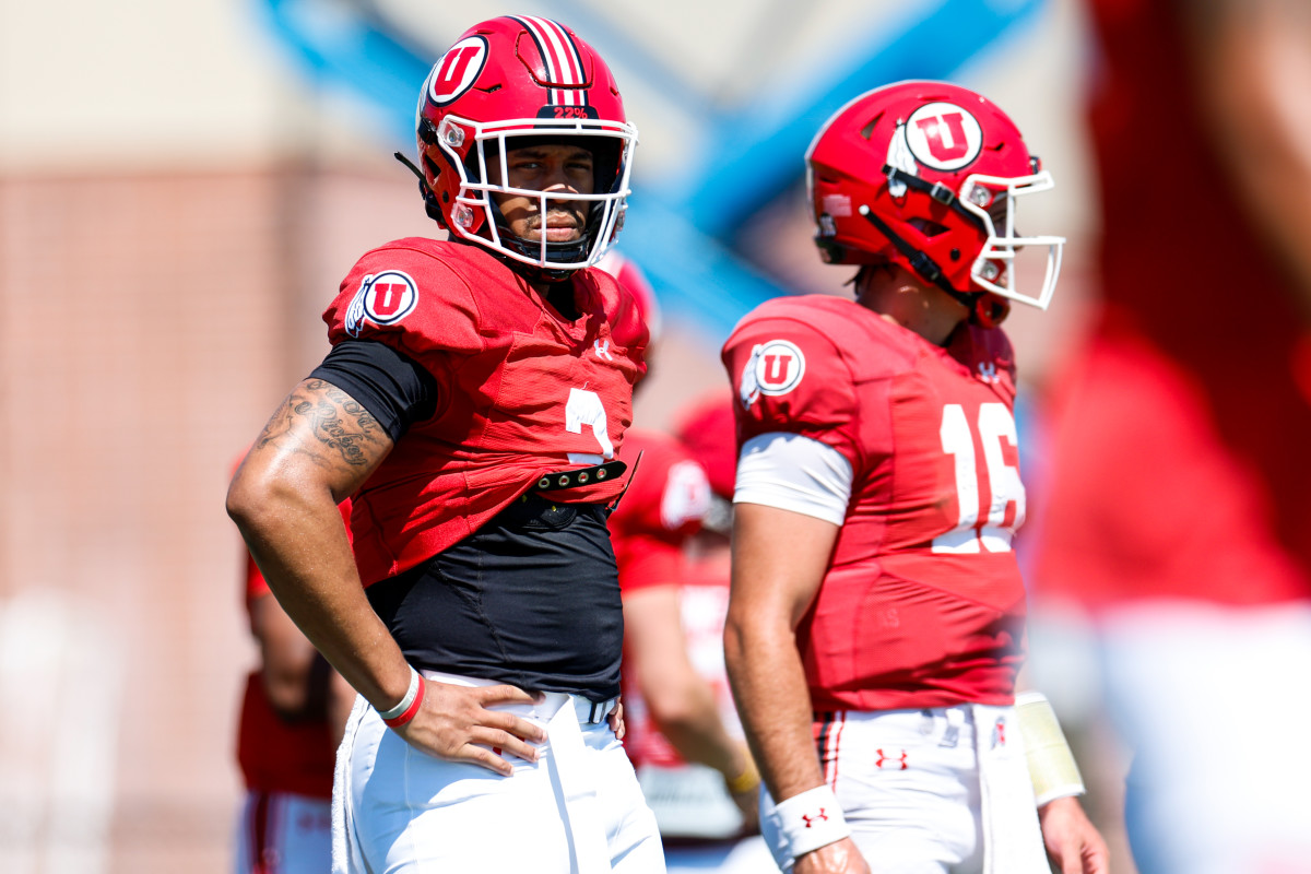 Ja'Quinden Jackson, Bryson Barnes, Utah Utes Fall Camp.