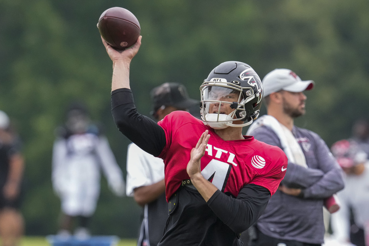 When will training camp and preseason begin for the Atlanta Falcons?