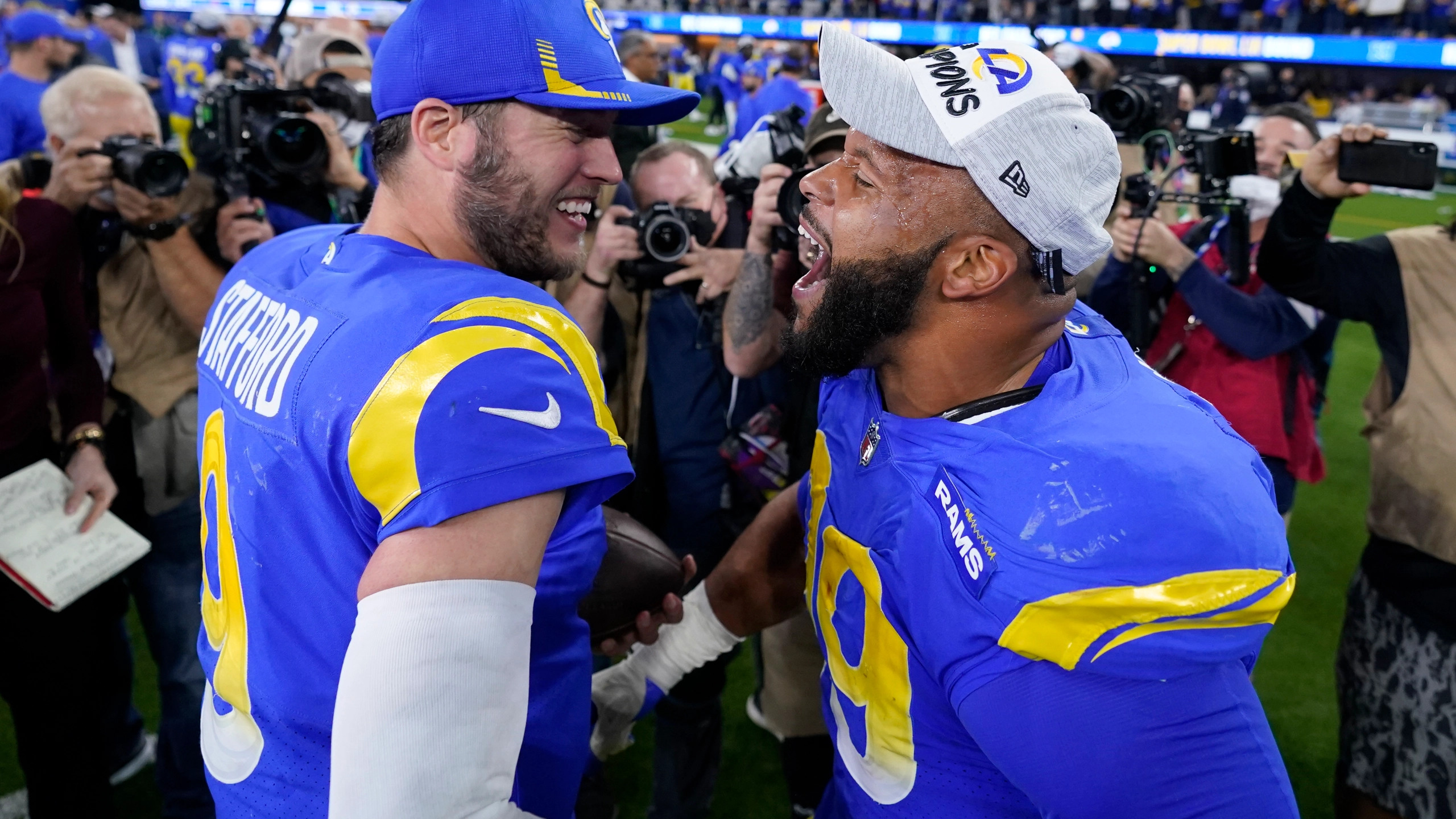 Rams: Matthew Stafford, Aaron Donald react to Week 1 win