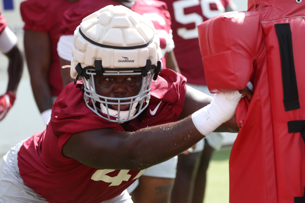 Byron Young at practice