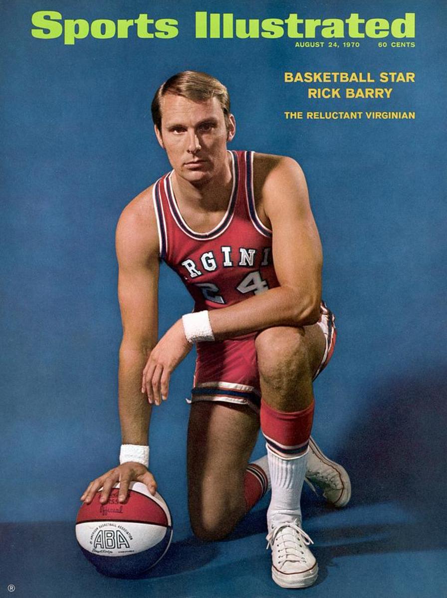 Rick Barry on the cover of Sports Illustrated in a Virginia Squires uniform