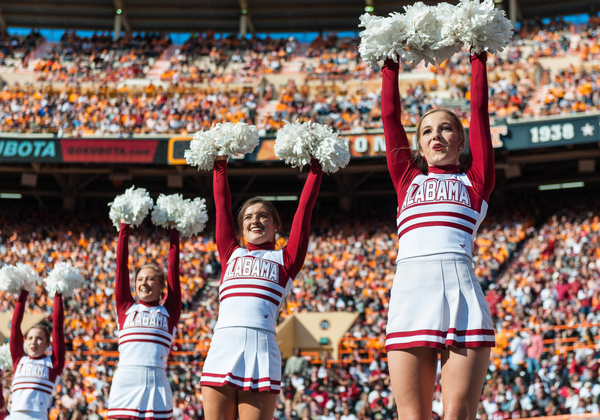 Scenes at an Alabama Crimson Tide football game.