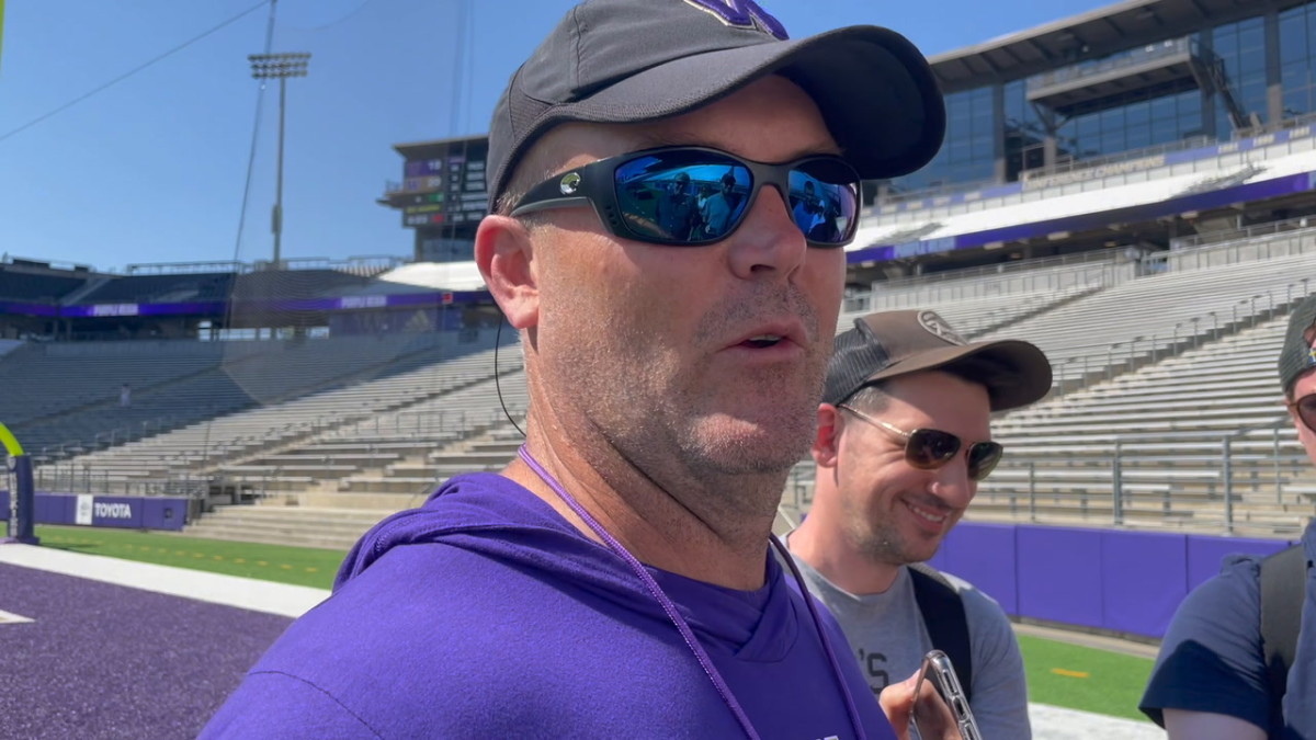 Husky co-defensive coordinator Chuck Morrell shaved off his beard.