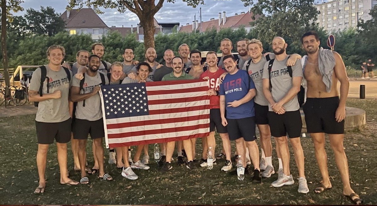 Adrian Weinberg and his U.S. teammates celebrate a victory.