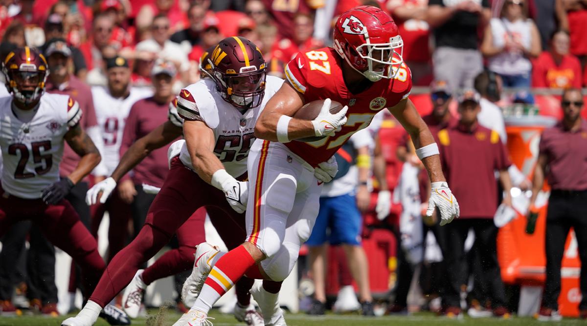 NFL player props Travis Kelce receptions, yards, touchdowns bets