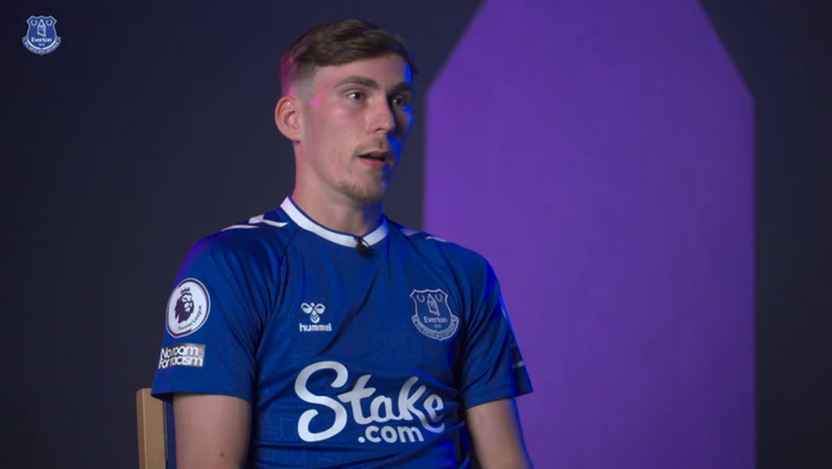 James Garner's first Everton interview Soccer OneFootball on Sports