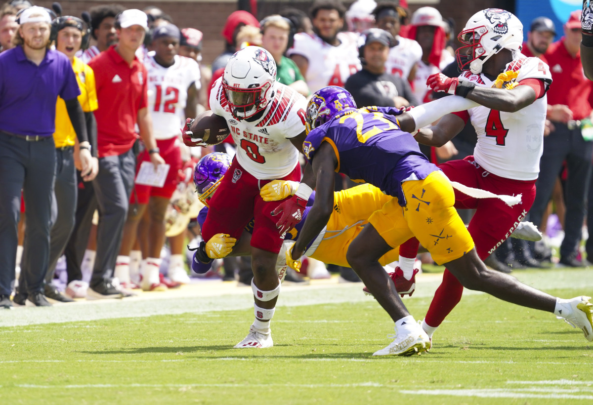 Demie Sumo-Karngbaye had a terrific game for the Wolfpack at East Carolina.