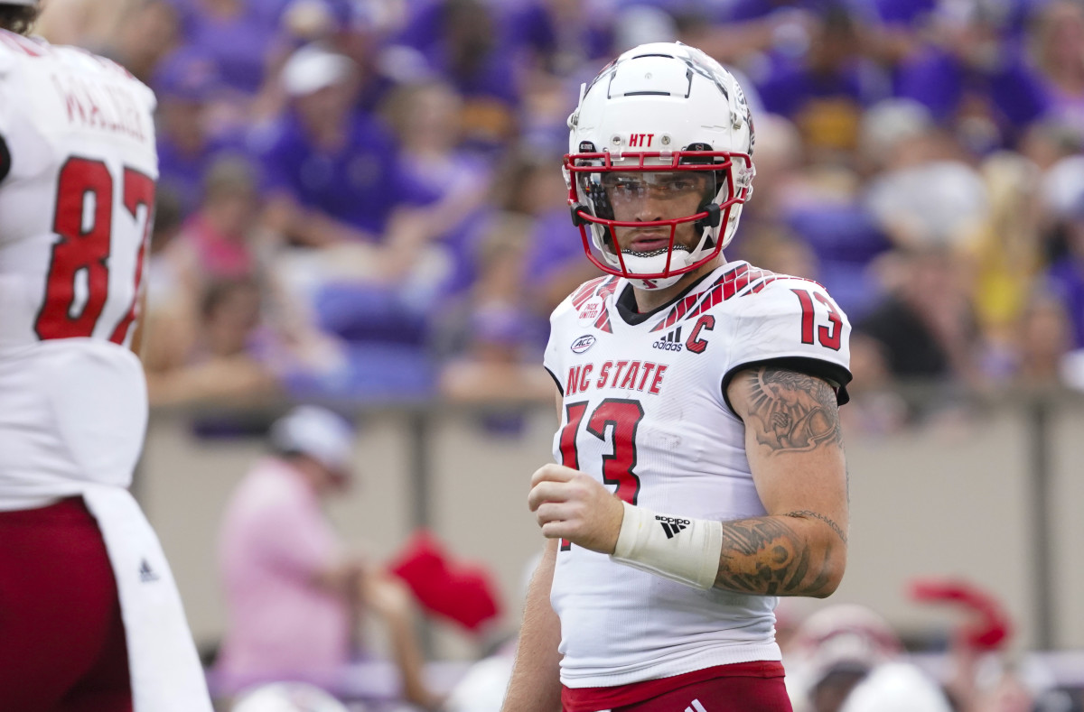 NC State quarterback Devin Leary