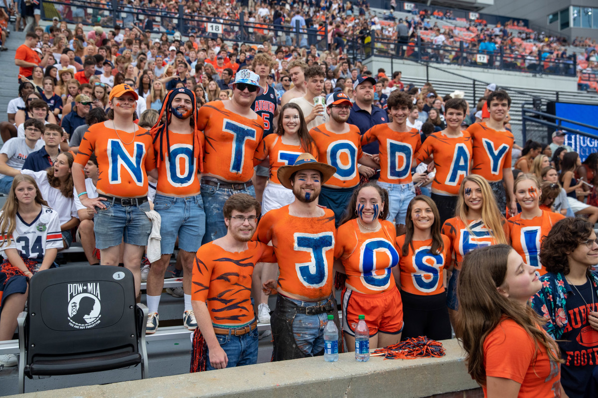 A message from the Tiger fans prior to the San Jose State vs Auburn game on Saturday, Sept. 10, 2022.