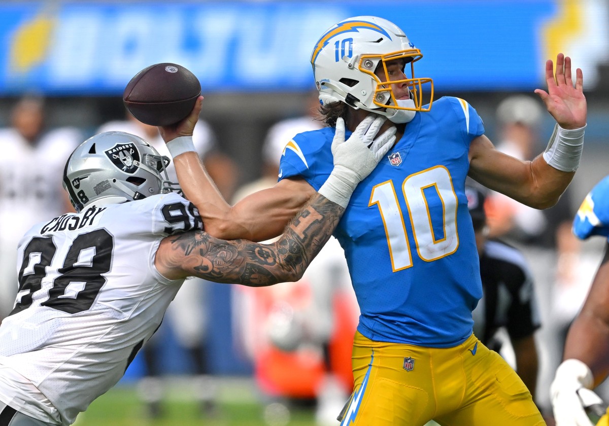 Las Vegas Raiders 19 vs 24 Los Angeles Chargers summar: stats and  highlights