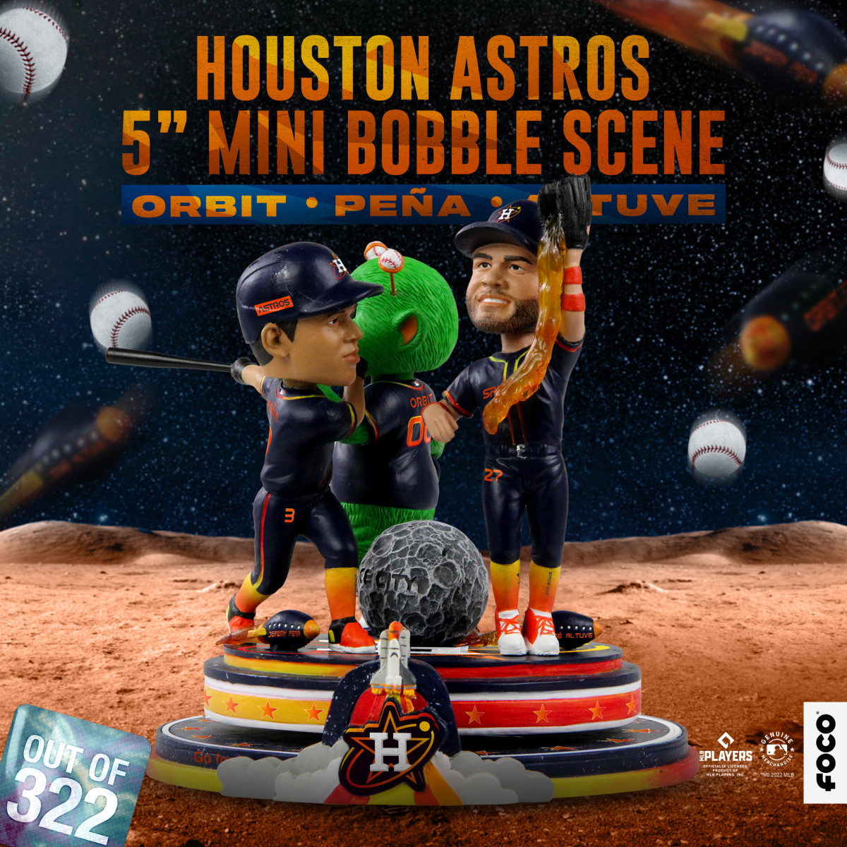 Orbit Houston Astros Mascot Mini Bighead Bobblehead