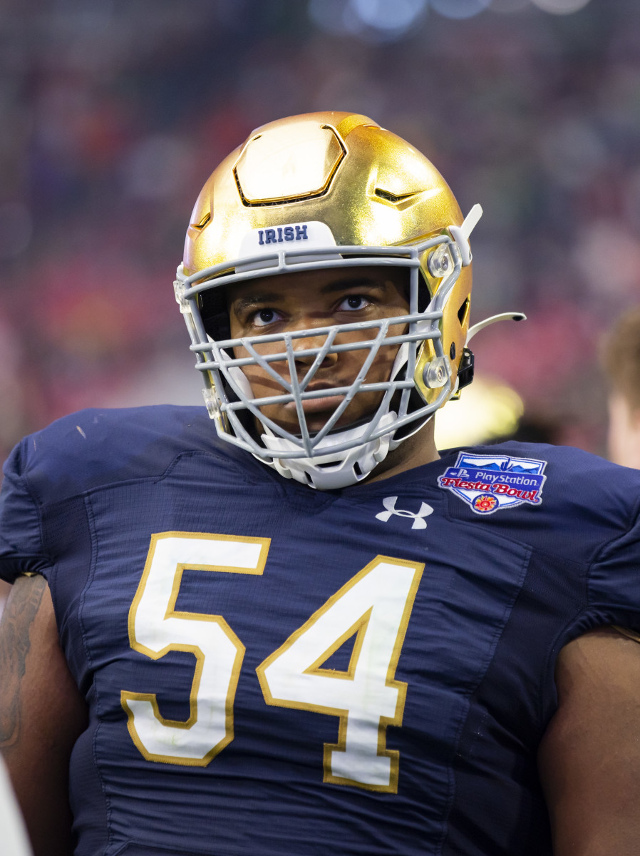 Blake Fisher Notre Dame Offensive Tackle - Jan. 1 2022 Fiesta Bowl