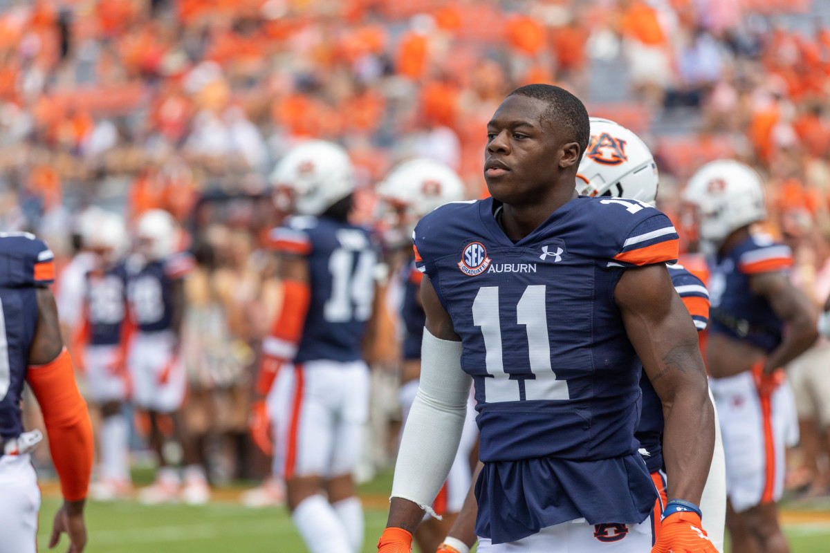 Sherick Jackson in warmups against Penn State.