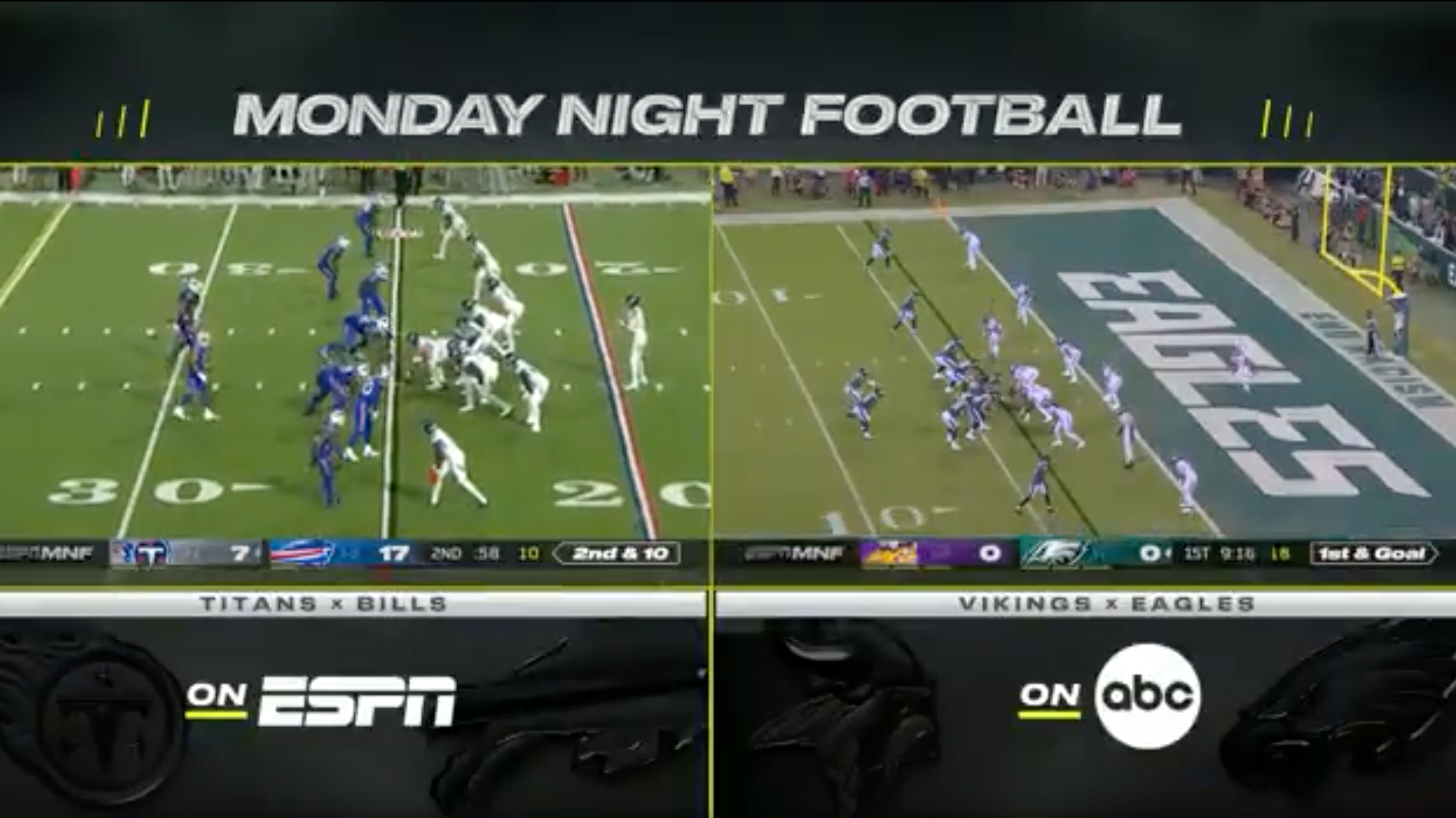 what channel is the monday night football game tonight