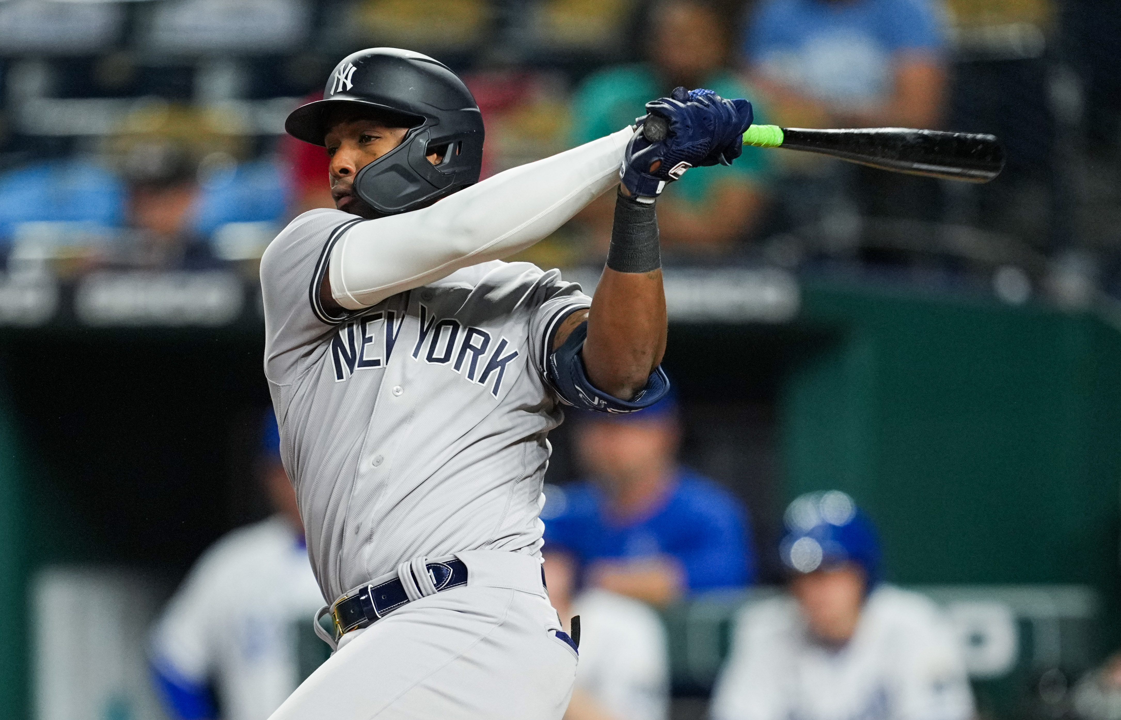 New York Yankees Miguel Andujar Fanatics Authentic Player-Worn #41 White  Pinstripe Jersey vs. Kansas City Royals on June 24, 2021