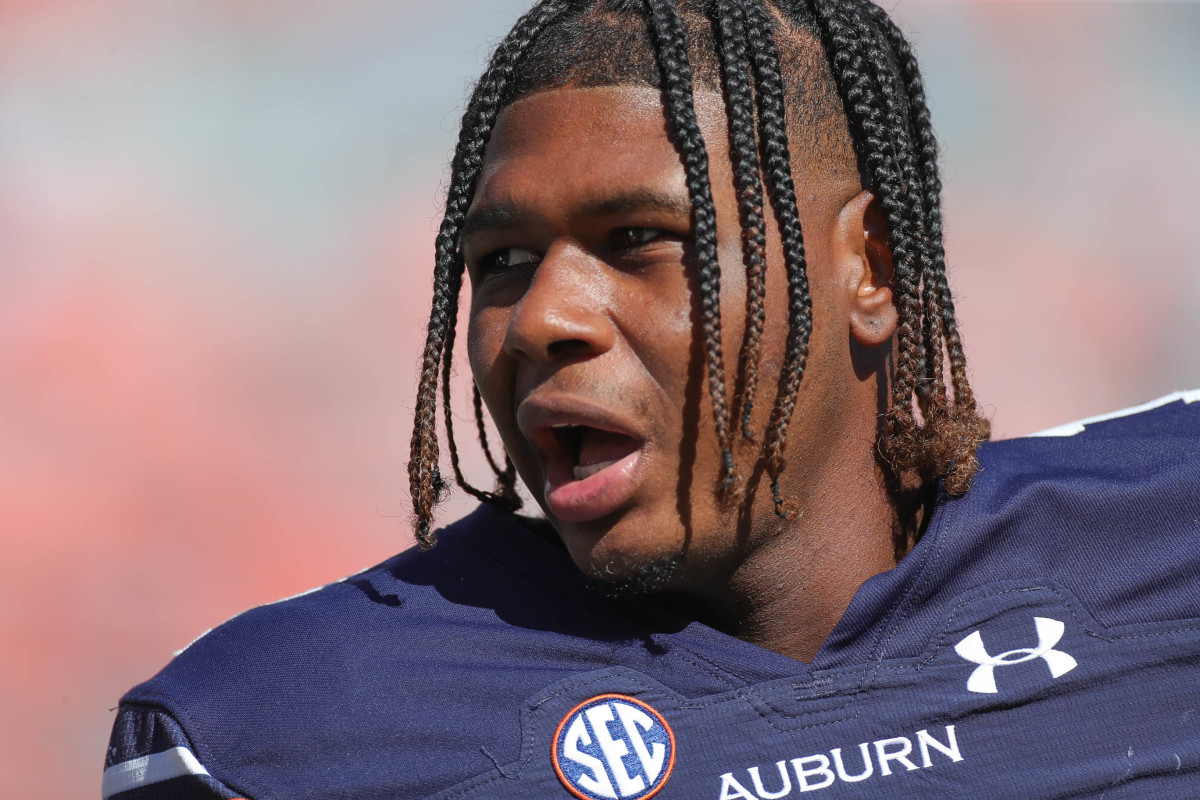 TJ Finley during warmups vs Missouri.