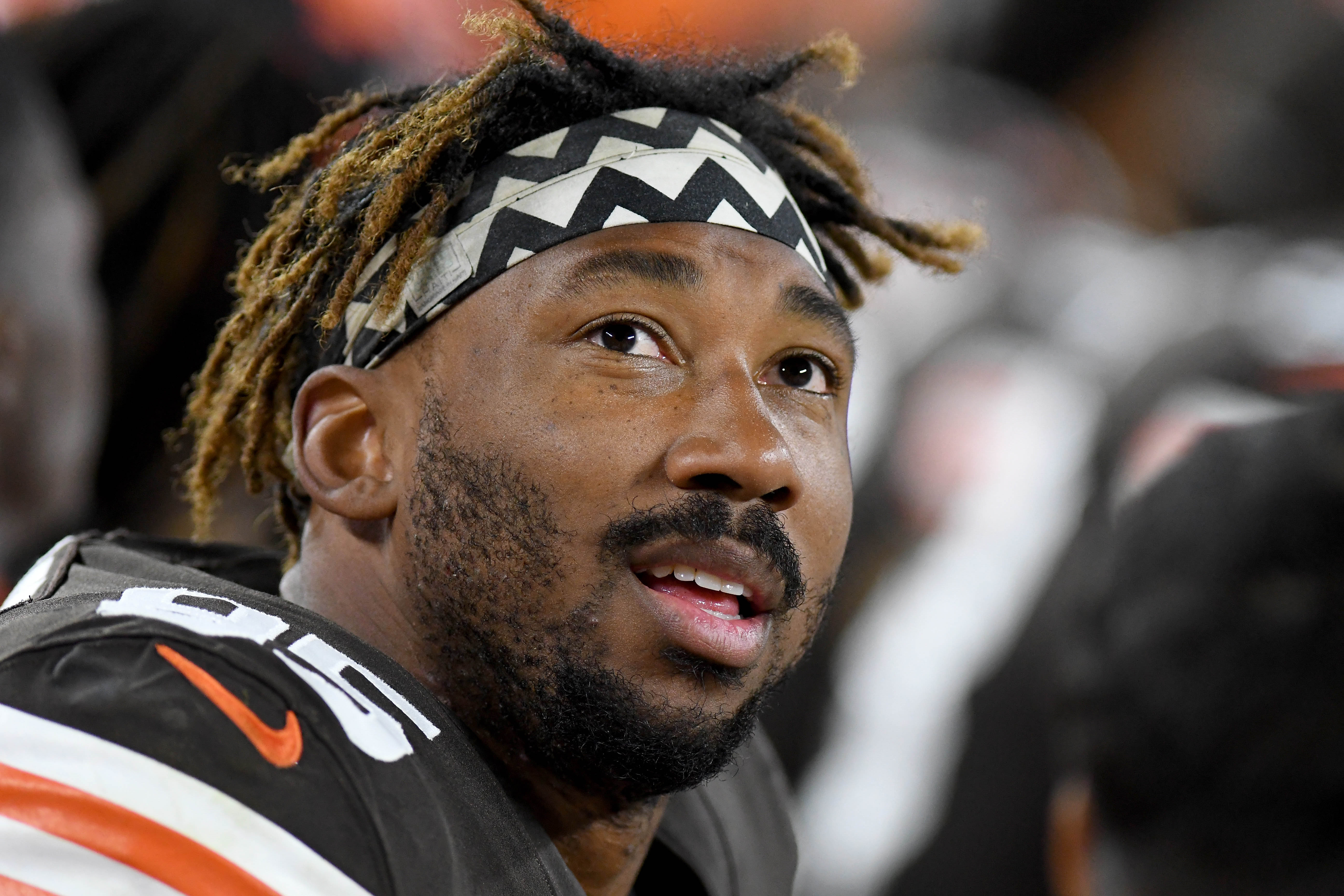 Browns star Garrett not playing vs Falcons after car wreck