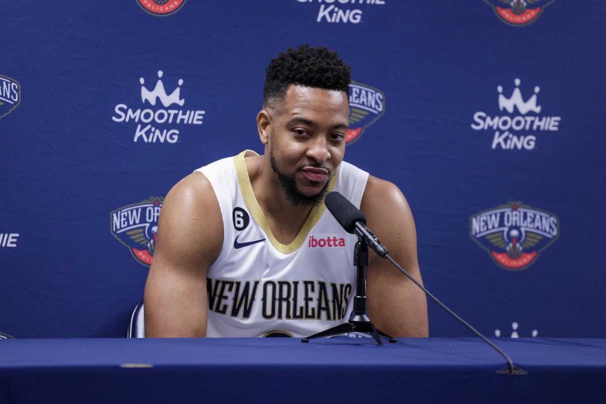 CJ McCollum on Re-signing w/ Pelicans  New Orleans Pelicans Media Day 2022  
