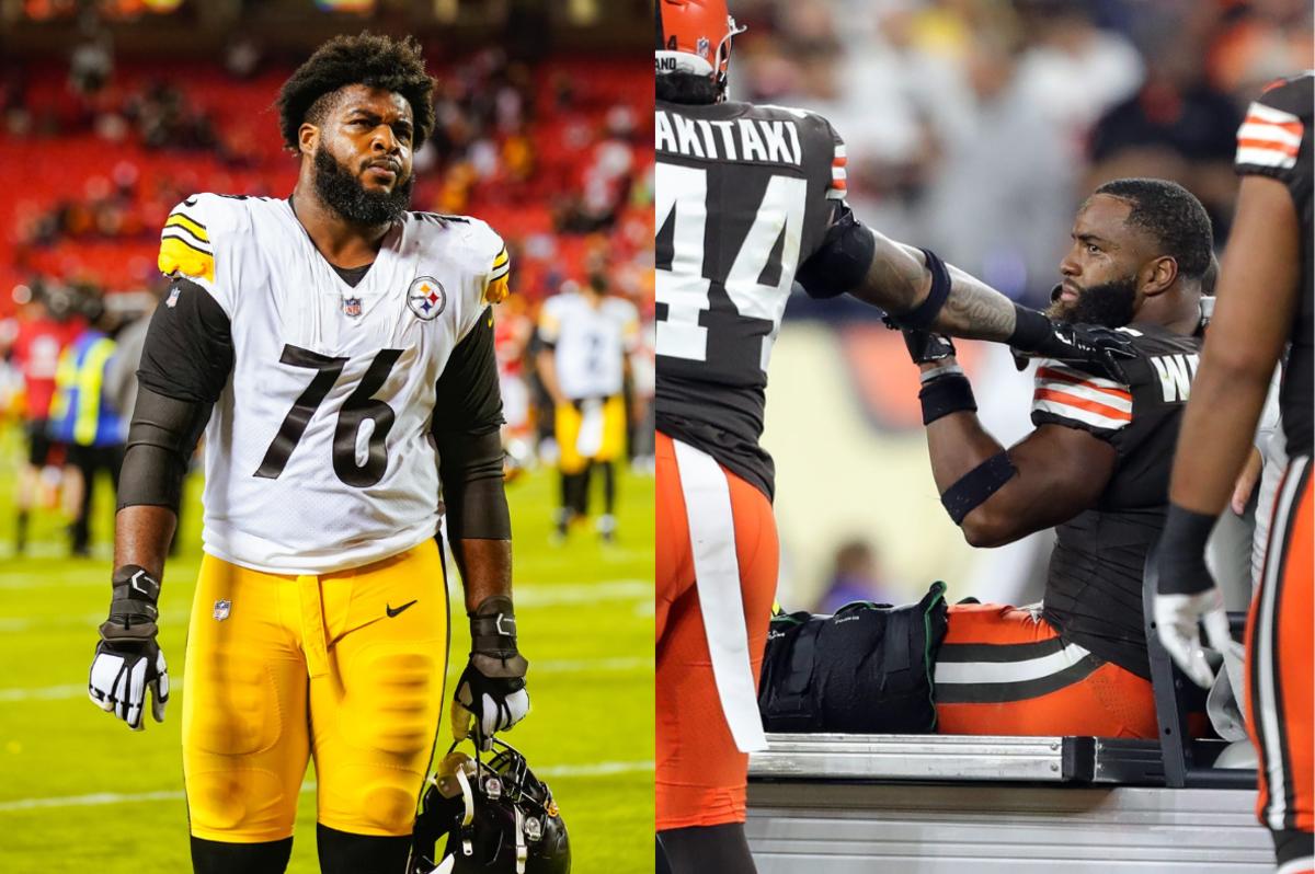 Myles Garrett: 'That was a bull---- play' by Steelers' Chukwuma