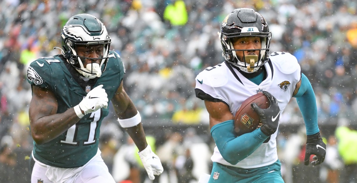 Andre Cisco Records First NFL Pick Six for Jacksonville Jaguars vs  Philadelphia Eagles - Sports Illustrated Syracuse Orange News, Analysis and  More