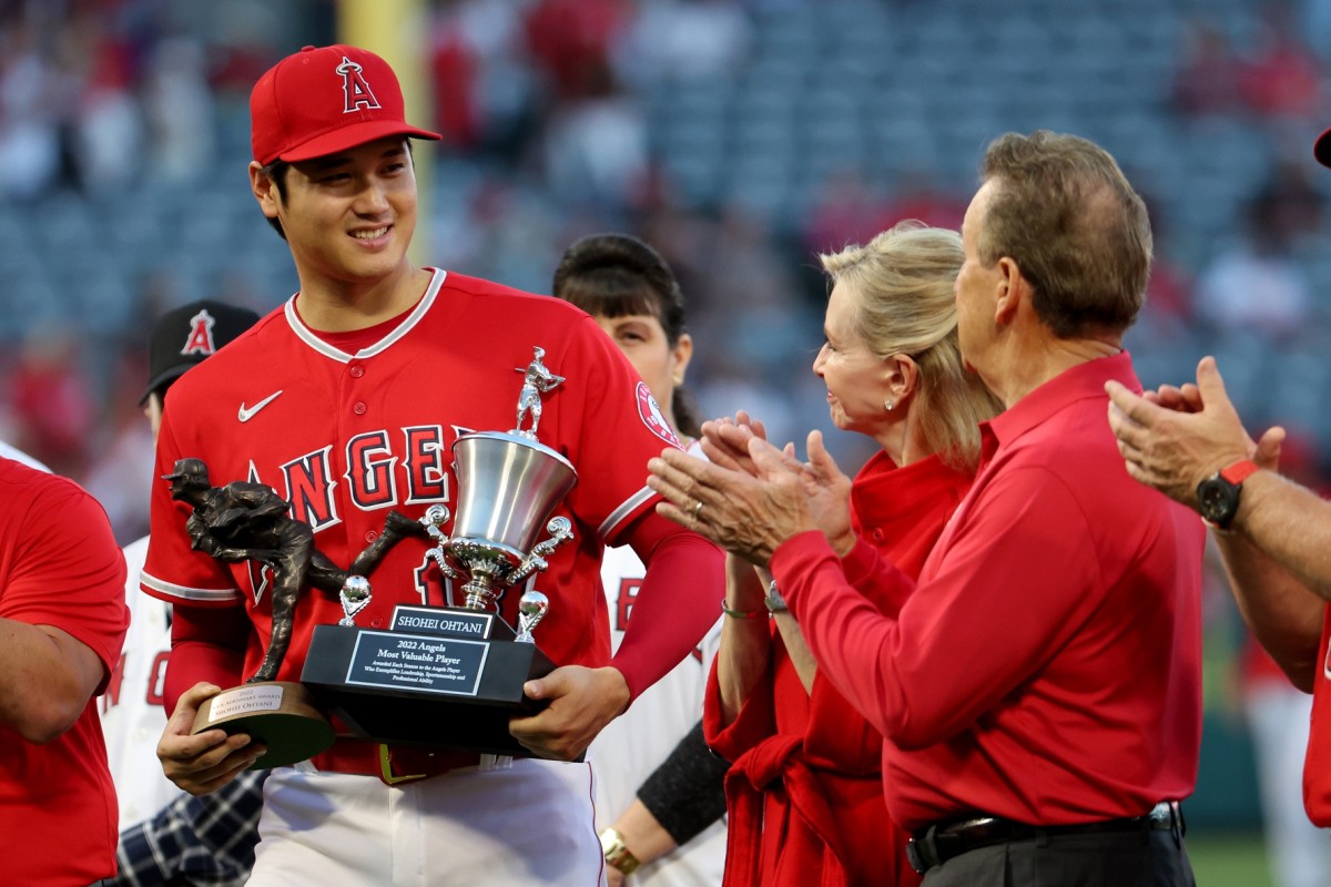 Los Angeles Angels - More hardware for his collection 🏆 Tonight, we  honored Shohei Ohtani with our team MVP and Nick Adenhart (Pitcher of the  Year) awards, as voted on by his